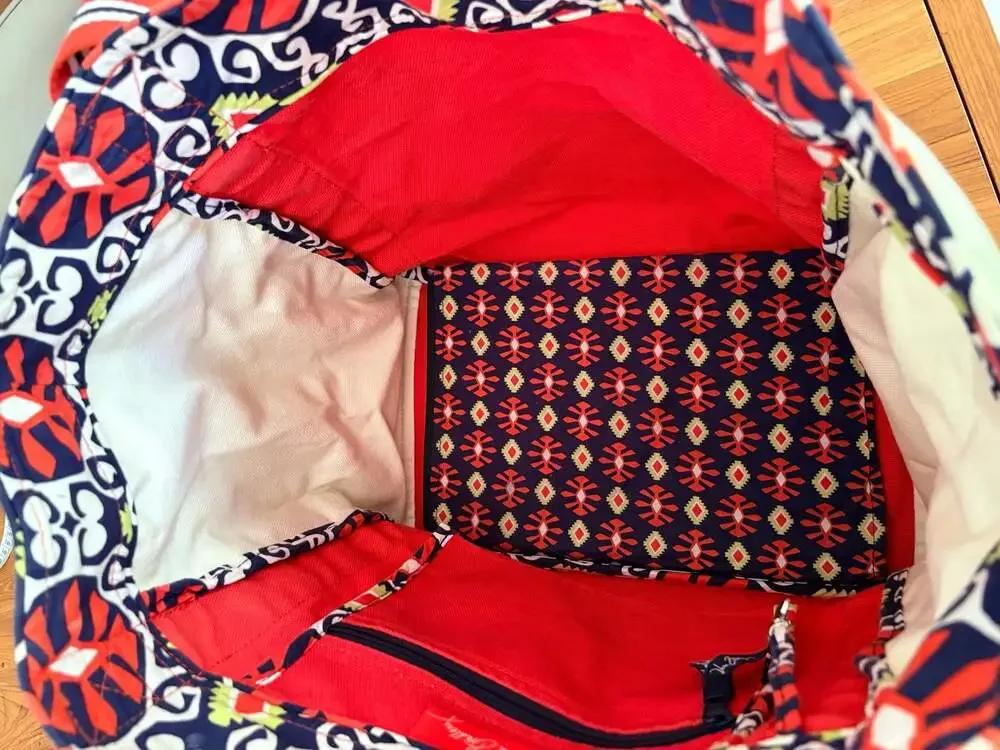 Vera Bradley Sun Valley Pattern Canvas Tote Bag